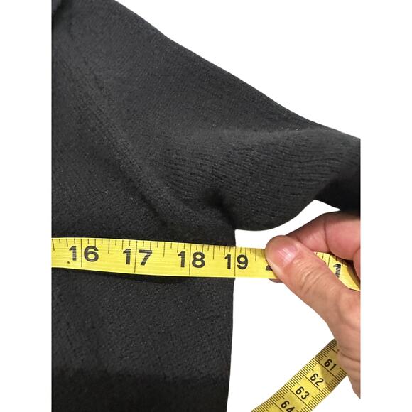 Margaret O'Leary 100% Cashmere Open Front Women's Cardigan Hoodie Black, size S - Picture 4 of 6